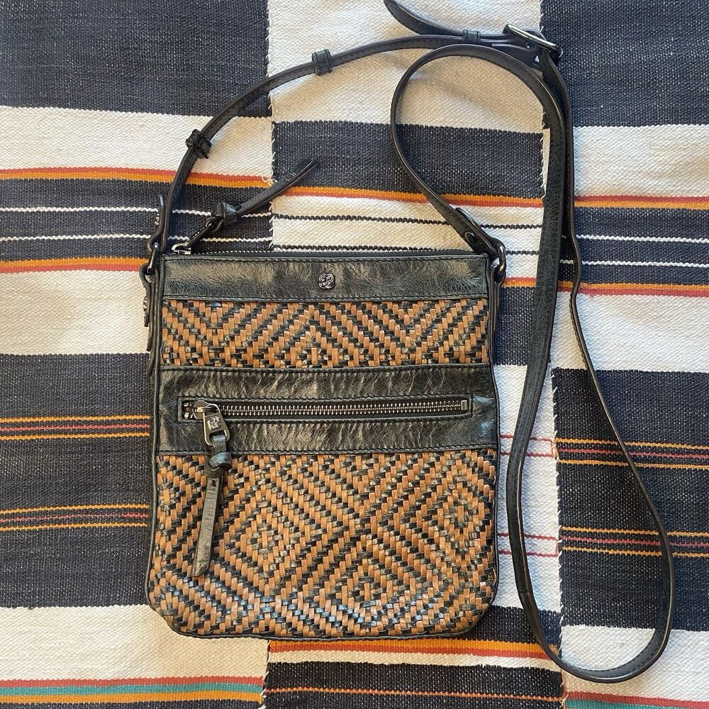 Elliott Lucca leather Crossbody Shoulder Bag Purse. Excellent Shape! Boho.